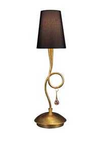 Paola Gold-Black Table Lamps Mantra Shaded Table Lamps